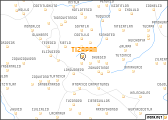 map of Tizapán