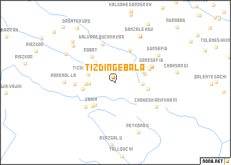 map of Tīzdīng-e Bālā