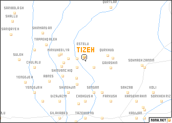 map of Tīzeh