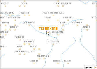 map of Tizerkine