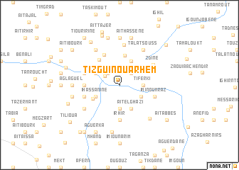 map of Tizgui nʼOuarhem