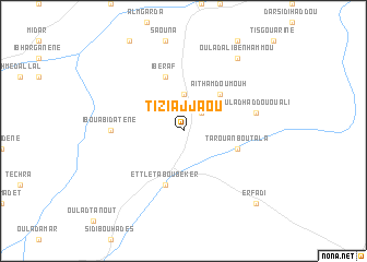 map of Tizi aj Jaôu