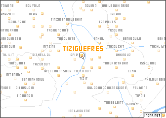 map of Tizi Guefres