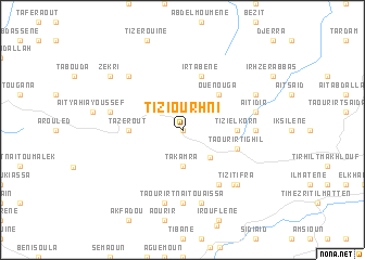 map of Tizi Ourhni