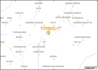 map of Tizi Ouzli