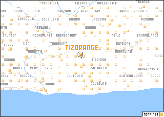 map of Ti Zorange