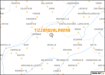 map of Tizzano Val Parma