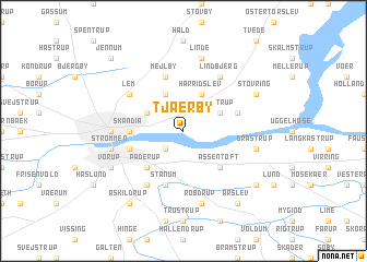 map of Tjærby