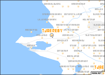 map of Tjæreby