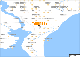 map of Tjæreby