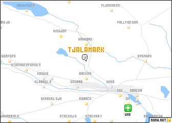 map of Tjälamark