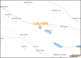 map of Tjälfors