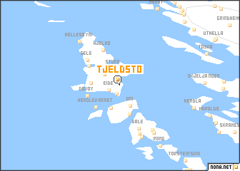 map of Tjeldstø