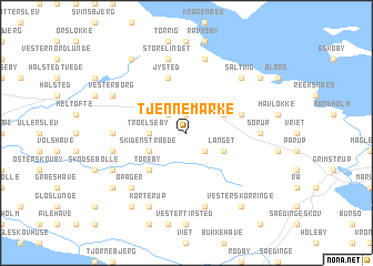 map of Tjennemarke