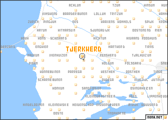 map of Tjerkwerd