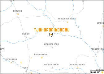 map of Tjokoronidougou