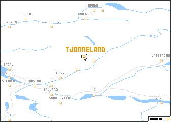 map of Tjønneland
