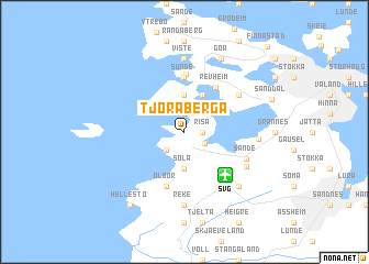 map of Tjoraberga