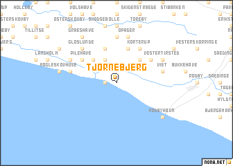 map of Tjørnebjerg