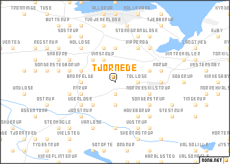 map of Tjørnede