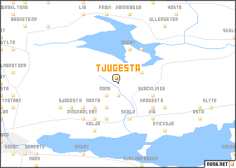 map of Tjugesta