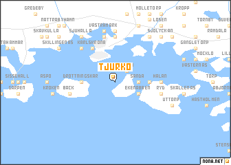 map of Tjurkö