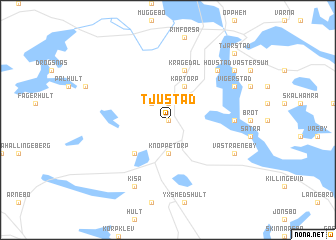 map of Tjustad