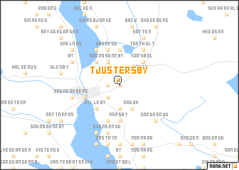 map of Tjustersby