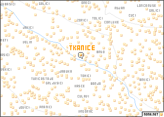 map of Tkanice