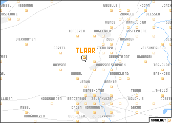 map of ʼt Laar