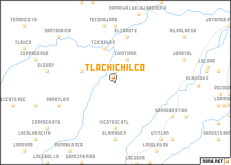 map of Tlachichilco