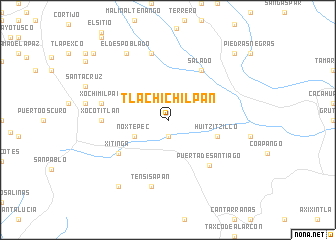 map of Tlachichilpan