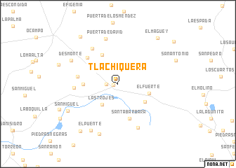 map of Tlachiquera