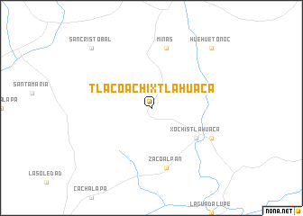 map of Tlacoachixtlahuaca