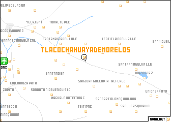 map of Tlacochahuaya de Morelos