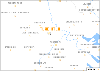 map of Tlacxitla