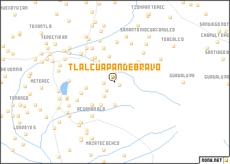 map of Tlalcuapan de Bravo