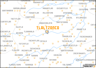 map of Tlaltzonco