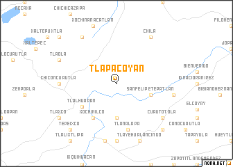 map of Tlapacoyan