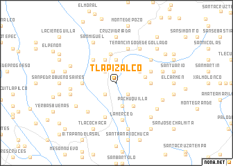map of Tlapizalco