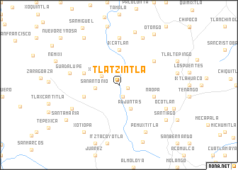 map of Tlatzintla