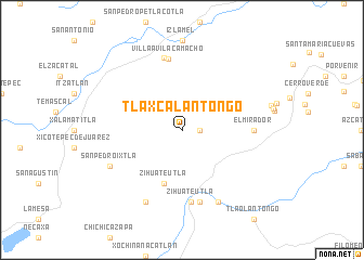 map of Tlaxcalantongo