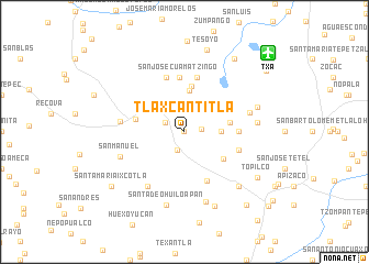 map of Tlaxcantitla