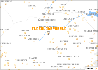 map of Tlazala de Fabela