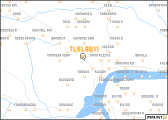 map of Tleladyi