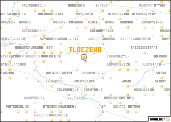 map of Tłoczewo