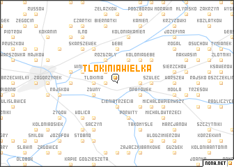 map of Tłokinia Wielka