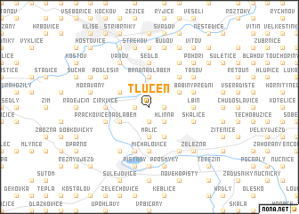 map of Tlučeň