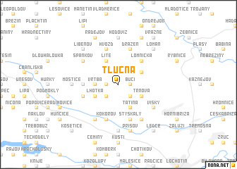map of Tlucná