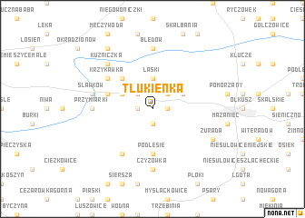 map of Tłukienka